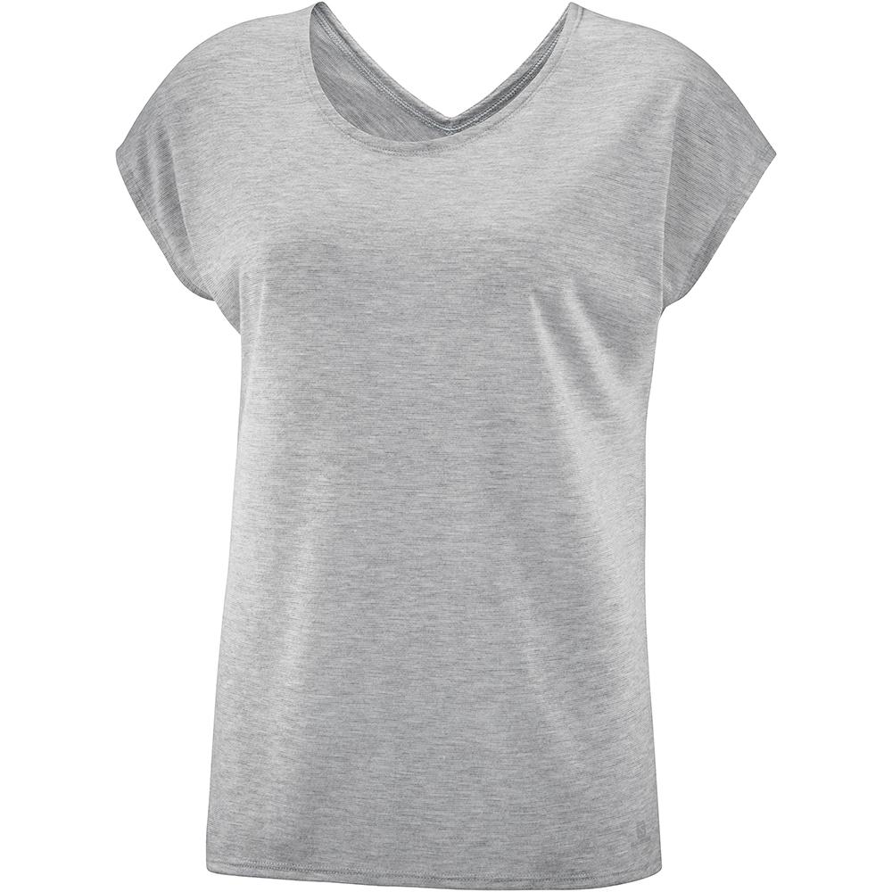 SALOMON COMET SS W Philippines - Women's Tee Shirts - Grey | 724396-GZK